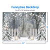 Funnytree 7x5FT Winter Photography Backdrop Glitter Snowy Forest Pine Tree