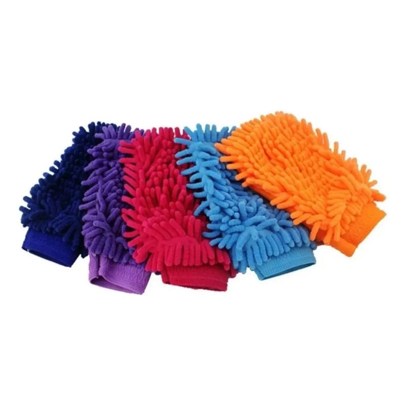 RIVERSOFY 2 Guantes De Microfibra Multiusos Lavado Auto Limpieza Hogar