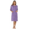 Ladies Undercover Zip Towelling Robe LN728 Lilac 14-16