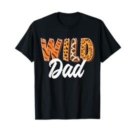 Wild One Dad Two Wild Family Birthday Zoo Animal Matching T-Shirt