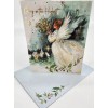 Lang One LANG Linen Gold Foil Christmas Card ANGEL OF