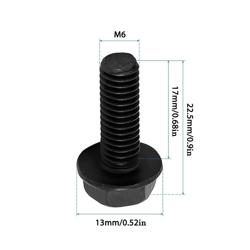 QUARKZMAN M6 x 17 mm Left Hand Thread Screw x