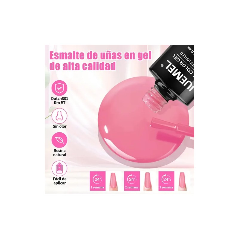 24 Geles Esmalte Para Uñas Gama De Uv Semipermanente Juemel,