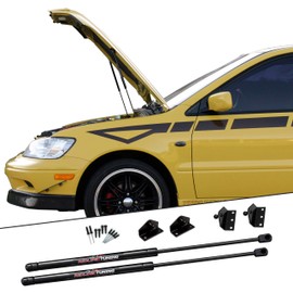 Redline Tuning 21-30004-02 Hood QuickLIFT-Plus System Compatible with Mitsubishi Lancer 2002-2007 (All Black Components)