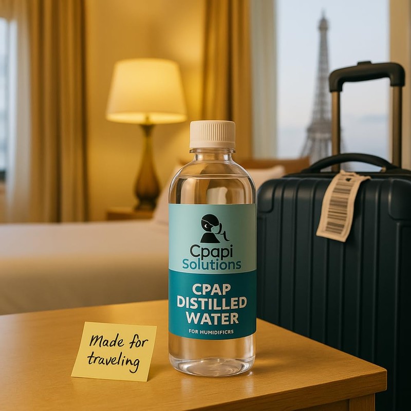 CPAPi Solutions Distilled Water CPAP – 6-Pack Travel Bottles (20