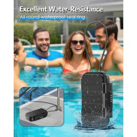 AMIR Portable Safe Box, Combination Security Case LockBox with Code, Waterproof Anti-Theft Mini Travel Safe Box with Removable Chain, Portable Lock Box for Home, Office, Christmas