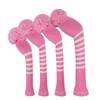 Knit Woods Golf Head Covers, Set of 4, Pink Color,