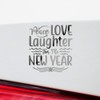 Decal Stickers of Peace for The New Year (Metallic Silver)