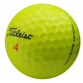 GOLF BALL DIVERS for Titleist DT Solo Recycled Golf Balls, AAAA Grade, Near Mint Condition (Yellow, 12 Balls)