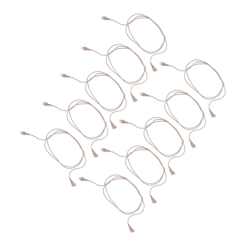 10Pcs 2pin Hearing Aid Cable High Temperature Resistance PVC Reliable