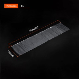 PATIKIL Clear Flat Open Poly Bags PE Plastic 2 Mil 6x26 in for Hardware, Collectibles, Jewelry, Cards, Craft Supplies Pack of 100