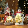 PANHDK Christmas Cabin Music Box with Rotating Train LED Light