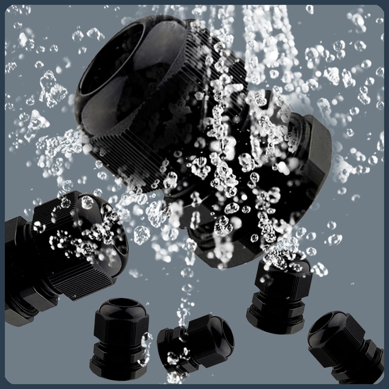 16 Sets PG7 Waterproof Nylon Cable Glands, Cable Gland, Plastic