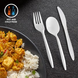 R-kay Plastic Forks 600 Pack - Medium Weight Plastic Silverware - Disposable Forks For All Gatherings - Premium White Forks Plastic Disposable Silverware - Bulk Plastic Utensils