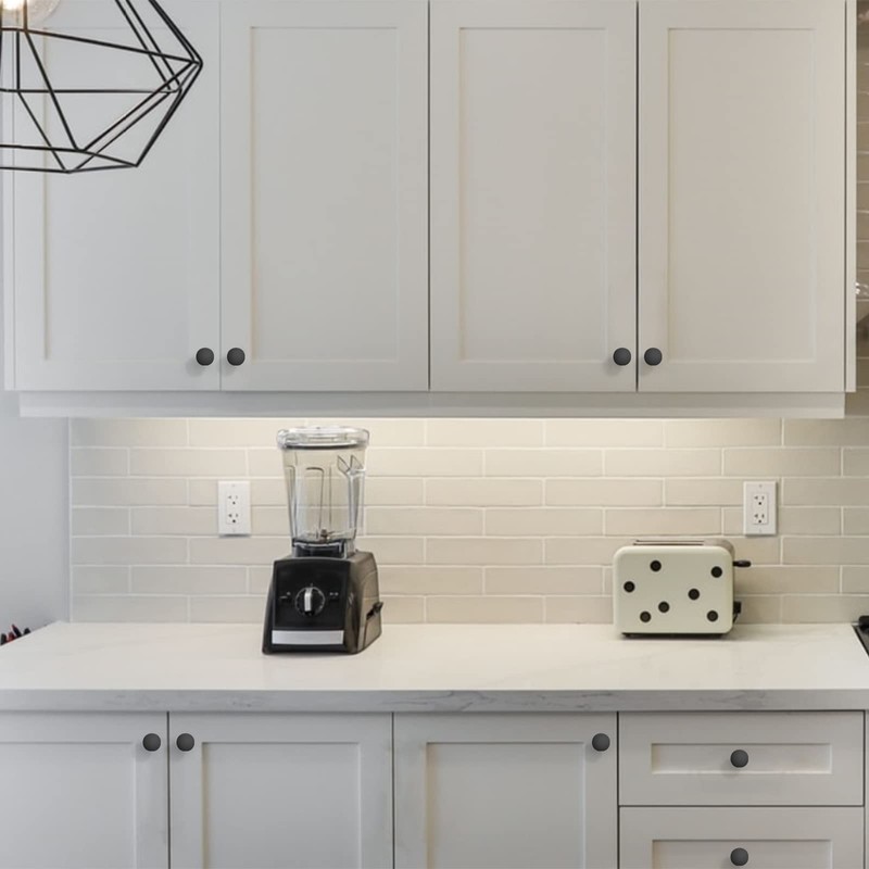 Asidrama 10 Pack Matte Black Kitchen Cabinet Knobs - Dresser