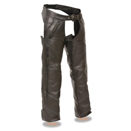MILWAUKEE'S Mens Motorcycle Thermal Lined Leather CHAP W/Reflective Piping Long Vents (M Regular)