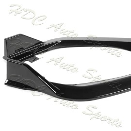 HDC Autosports For 2025-2026 Honda Civic Sedan Hatchback Painted Black Front Bumper Lip Spoiler