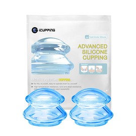 Silicone Cupping Set Vacuum Suction Cupping Therapy Sets for Facial Body Massage, Deep Tissue Myofascial Release, Pain Relief, Muscle Relaxation Joint Pain Cellulite & More (S (2 pcs))