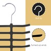 Home Basics 3-Pack Non-Slip Velvet Tie Hanger Organizer Rack 360°