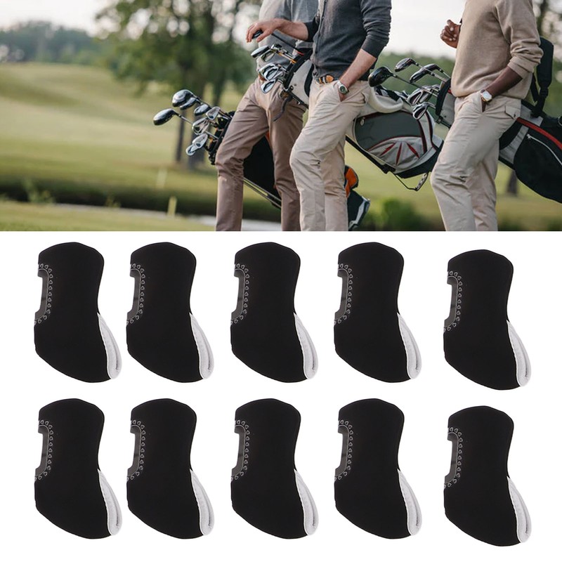 10 PCS Golf Iron Head Covers Golf Club Head Protective