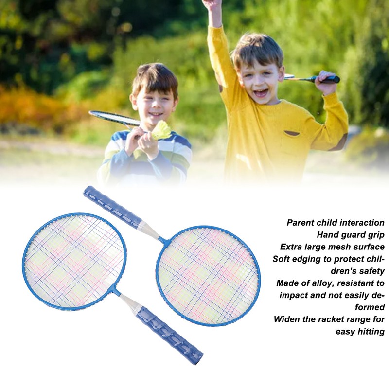 Kids Badminton Racket Set Lightweight Easy Grip Badminton Racquets for