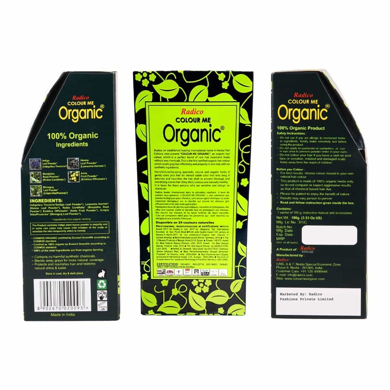 Radico Organic Hair Colour - Soft Black, 100g