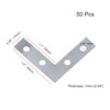 Pastlla 50Pcs Corner Brace 4 Holes Flat Corner Braces L