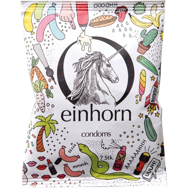 Unicorn Condoms, Pack of 7, Weekly Ration Design Edition einhorn0001 7