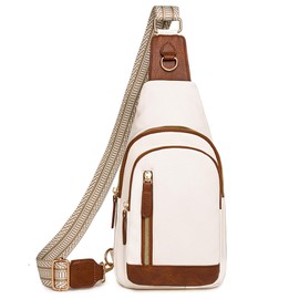 SENDEFN Women's Body Bag, Crossbody Bag, Stylish, Large Capacity, Shoulder Bag, Popular, Commuting to Work, Outdoors, Waterproof, Unisex, Perfect Gift, beige