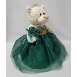 KINNEX COLLECTIONS SINCE 1997 20" Quince Anos Quinceanera Last Doll Teddy Bear with Dress (Centerpiece) ~ ARC16831-33 (Emerald Green)