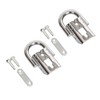 KUAFU 2 PC Chrome Front Bumper Tow Hooks Compatible With