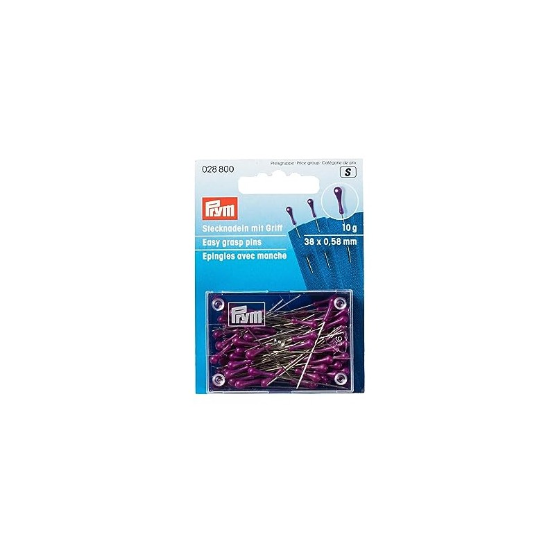 Prym Grasp Pins, Metal, Purple, 9.3 x 6.7 x 1.5