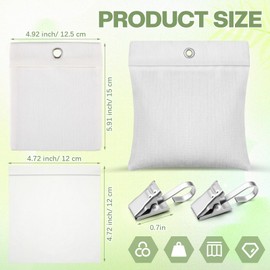 Eccliy 16 Pack Outdoor Curtain Weights, 15 oz Outdoor Curtain Sandbag Weighted Drapery Bottom Patio Weights Bags Holder Clip for Pergola Drapes Cabana Gazebo Garden