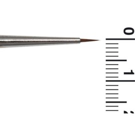 Grimas Professional make-up brush, red sable MR0, round, 0.7 mm wide, high quality brush, very elastic, suitable for all types of make-up, ideal for children's make-up