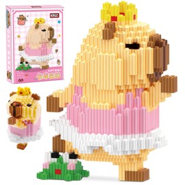 Toynificent Capybara Building Blocks, 1680 PCS Capybara Mini Building Block Sets, Capibara Micro Building Blocks with Turtle, Party Favors Birthday Gifts for Adults