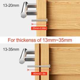 Mesybveo Pack of 8 Stainless Steel Kitchen Handles, Silver, Handles for Kitchen Cabinets, Door Handles, Silver, 128 mm Hole Spacing, Drawer Handles with 32 Screws, Round Design, Furniture Handles for