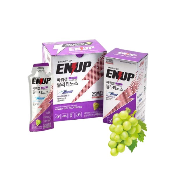 ENUP Nutrition Power Gel Palatinose (green grape flavor) 45g 14 packets (1 box), 14 packets (1 box) / ENUP 뉴트리션 파워젤 팔라티노스 (청포도맛) 45g 14포 (1box), 14포 (1box)