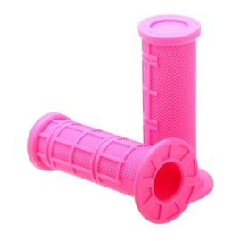 SUNQIAO MINI Grips, 3/4 Handlebar Grips for TTR50 TT-R50E PW50 Peewee Y-Zinger PW 50cc PY 50 YT60 YT60L Kid Bikes 3/4 Half-Waffle Handle Bar Soft Grip Throttole Tube Accessories Without Tube (Pink)