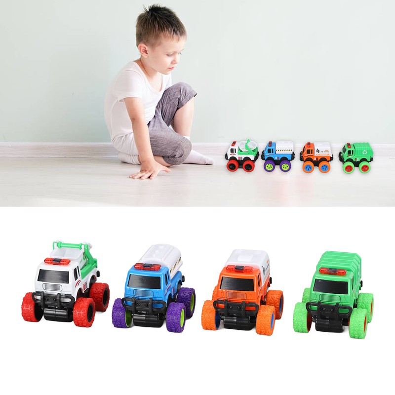 Pull Back City Cars Alloy Cartoon Q Version Sanitation Truck