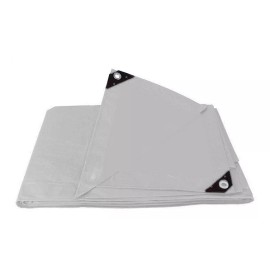 M HARDWARE Lona De Polietileno 3.05 X 3.65 Blanca (10'x12') Laminada