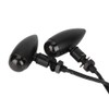 Retro Bullet Motorcycle Taillights Brake Turn Signal Light Indicator Black