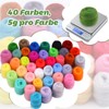 40 Colours Needle Felting Set, 40 Colours 5 g each,