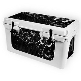 MightySkins (Cooler Not Included) Skin Compatible with RTIC 45 Cooler (2017 Model) - Black Butterfly | Protective, Durable, and Unique Vinyl Decal wrap Cover | Easy to Apply | Made in The USA