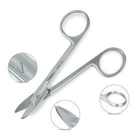 ZAMAHA UK® 1 Pcs Stainless Steel Nail Scissors Cutting & Trimming Toenail Scissor for Men & Women Manicure & Pedicure Shares for Thick Nails & Cuticle with Leather Pouch
