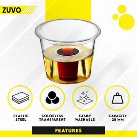 Shot Glasses Plastic - Pack of 50 - Disposable Shot Glasses - Perfect Crystal Clear Bomb Shot Cups for Pubs & Parties - 30 ml Disposable Plastic Cups