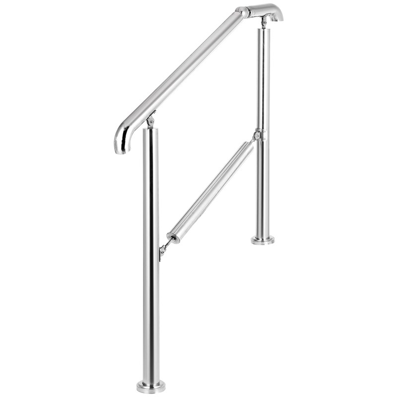 VEVOR Handrail for Outdoor Steps, 2-3 Steps Outdoor Handrail, Adjustable