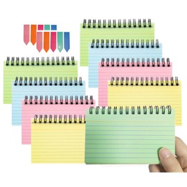 JADE KIT Revision Flash Index Cards 3×5, 400 Sheets Record Cards on a Ring Note Colours Cue Taking Paper for Study School Presentation Learning Memory (8 Pack)