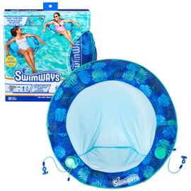 Swimways Elite Spring Float Papasan Pool Lounger, Inflatable Pool Floats Adult with Fast Inflation, Pool Lounge Chair for Adults up to 250 lbs