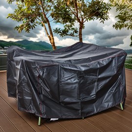 Aweather Waterproof Garden Furniture Covers,125X125X74cm Garden Square Table Cover with Air Vent, Upgraded Tear-Resistant 420D Heavy Duty Outdoor Furniture Covers, Durable and Weather-Resistant