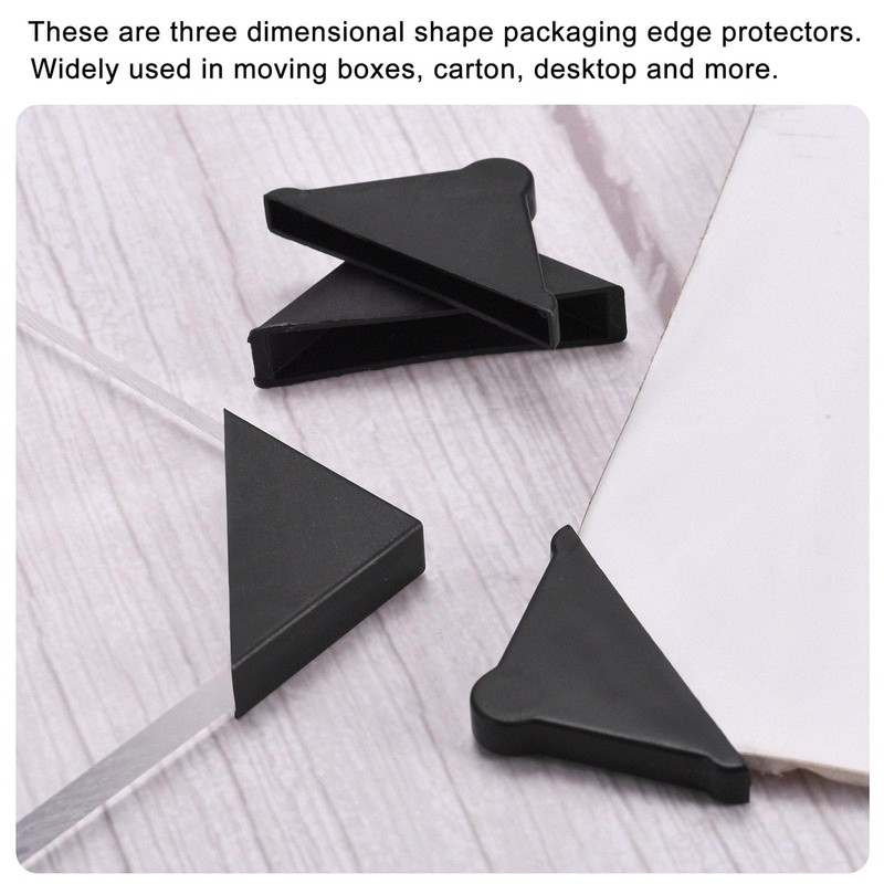 uxcell 20Pcs Plastic Corner Protectors 5x50mm Triangle Shape Glass Corner